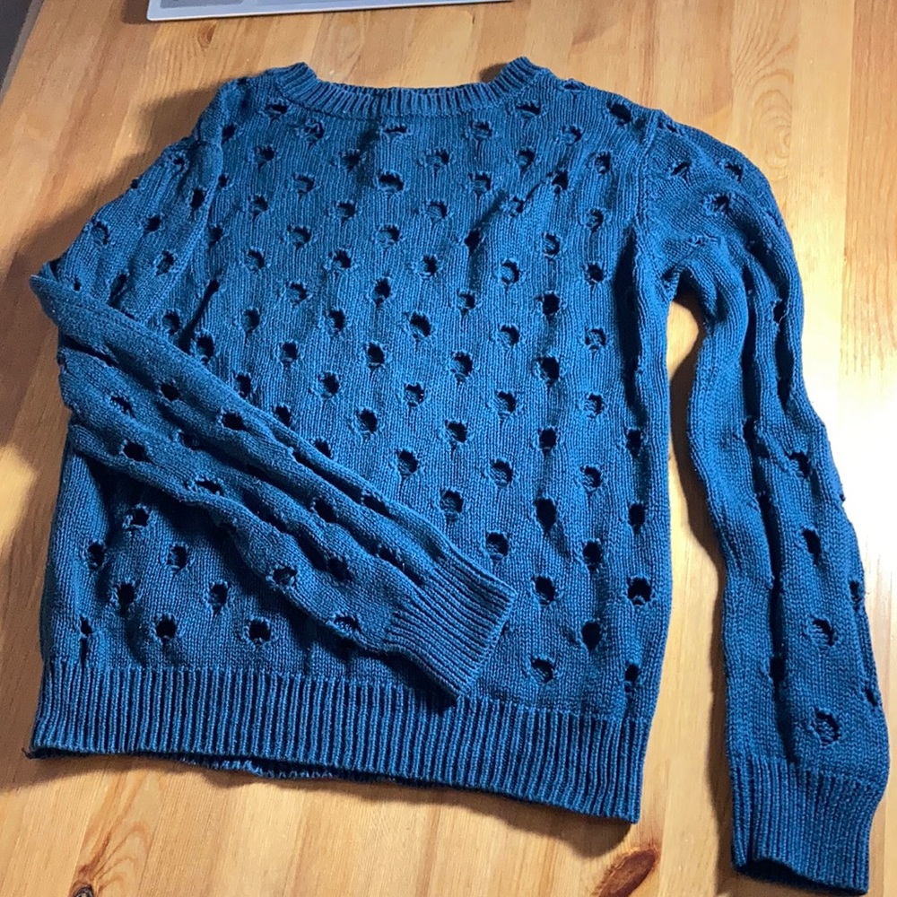 Dark blue crew neck sweater